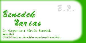 benedek marias business card