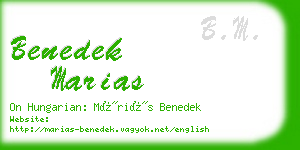 benedek marias business card